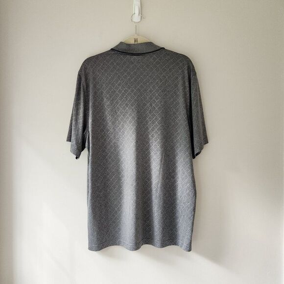 Greg Norman Mens Polo Shirt Size L Short Sleeve Grey Front Pocket - Picture 3 of 6